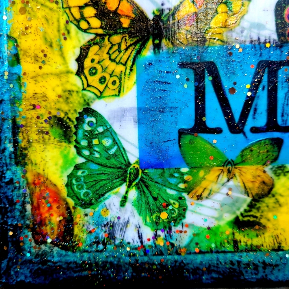 Free Your Mind Butterfly Original Mixed Media Collage - Picture 6 of 8